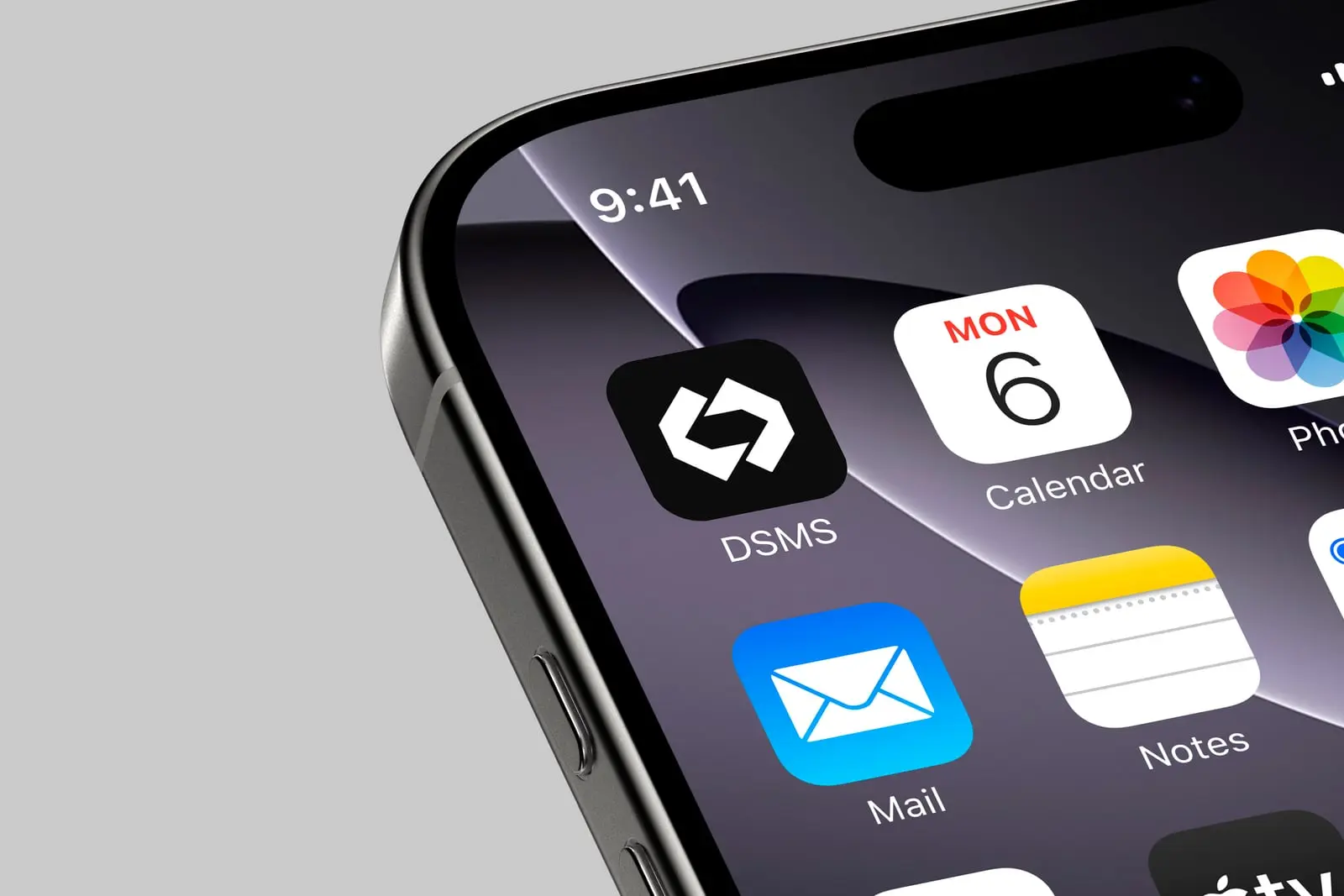 Icône DSMS sur un écran de téléphone
